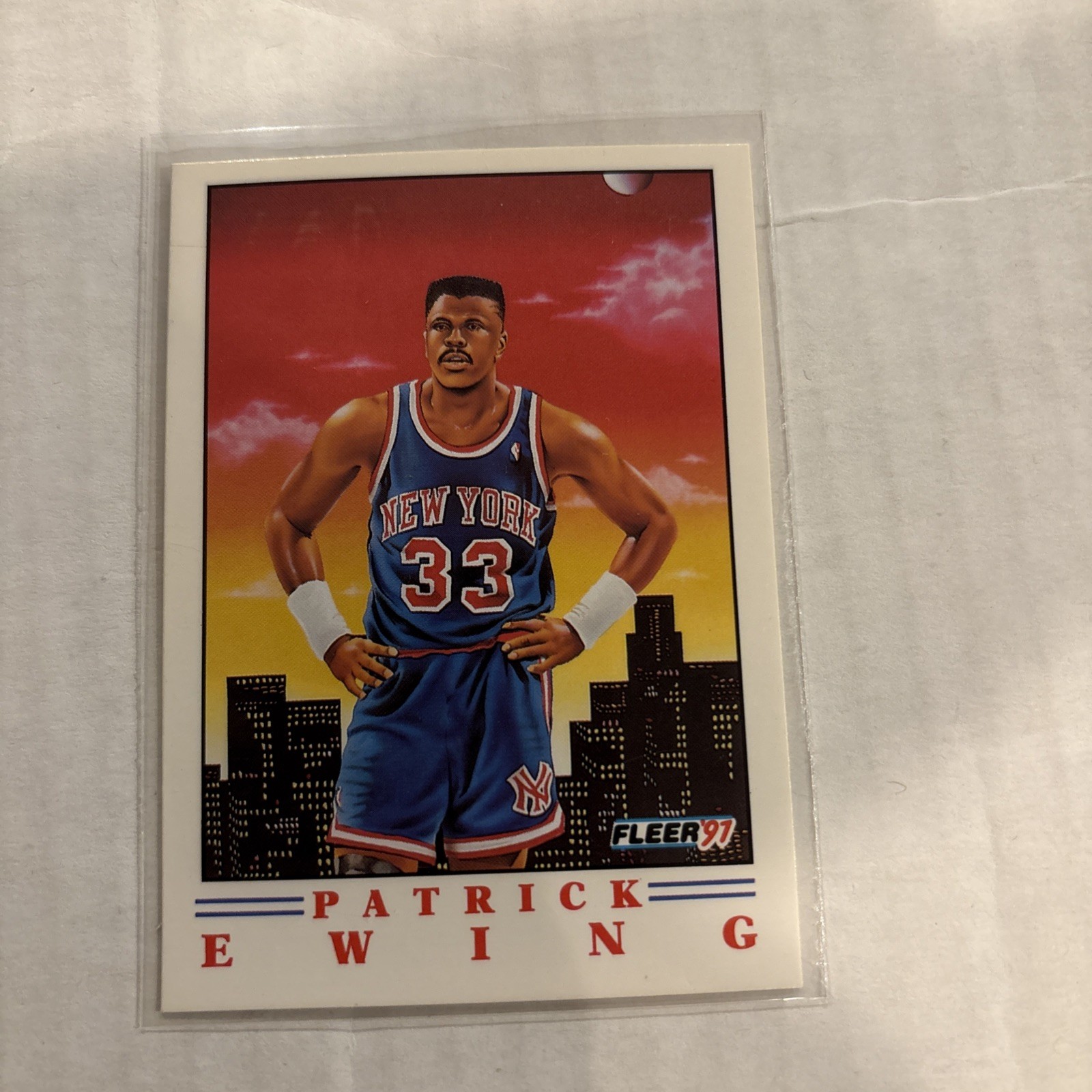 PATRICK EWING 1991-92 FLEER PRO VISION #4 KNICKS HOFer
