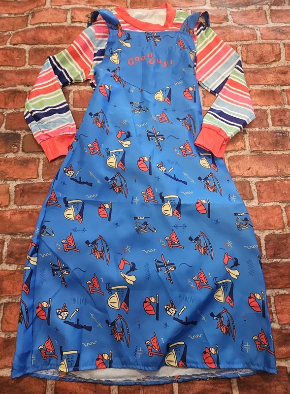 Halloween Girls Chucky Costume Set Shirt & Dress  5 6 5/6 Nwot Childs Play