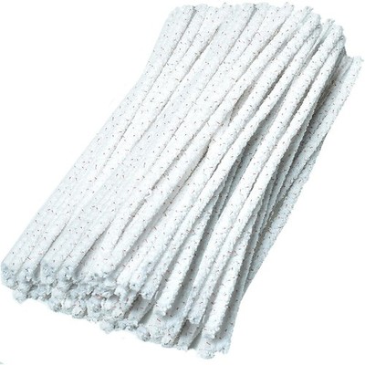White Pipe Cleaners Hard Bristle Bulk 6 Inch (50 Pack) for Clean Tar 
