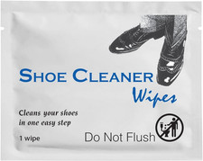 Pre-Moistened Shoe Shine Wipes, Streak-Free Shoe Cleaner Pack of 50 Individually