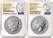 2 Coin 2025 Morgan And Peace Reverse Proof Dollar Set Ngc Rp70 Fdoi Mp Presale