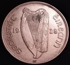 #777 - Ireland - 1928 - Half Crown - Silver - KM.8