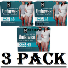 (3 Pack) Member's Mark Total Protection Incontinence Underwear - XXL, 48 ct.