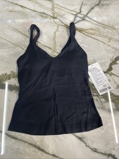 Lululemon Align Waist Length Tank Top Light Support A/B Cup UK Size 6 Black