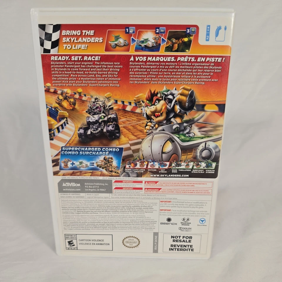 Skylanders Super Chargers Racing Wii Nintendo 2015 Videojuego Skylands Battle Foto 2 de 3