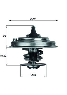 MAHLE TX 34 82D Thermostat, coolant for AUDI,VW