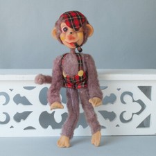 Rare Dakin Dream Pets Pipe Smoking Monkey Kamar Vinyl Rubber Face Beatnik