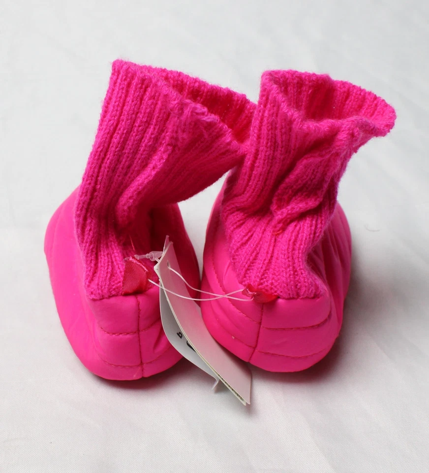 Gap Baby Girls' Slip On Puffer Sock Booties CB7 Hot Pink Size US:3 (6-12M) - Image 4 of 4