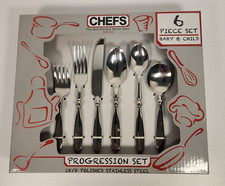 Chefs Progression 6 Piece Set Stainless Steel Silverware Set for Baby  Child
