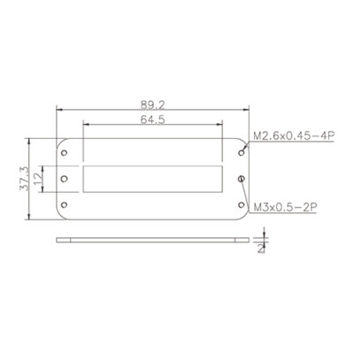 Rickenbackerタイププレート Baseplate for Rickenbacker Pickup, Aluminum for Guitar, Bass