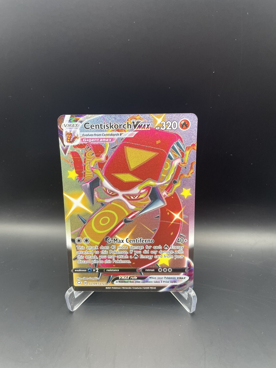 Pokémon TCG Centiskorch VMAX Shining Fates SV109/SV122 Holo Shiny