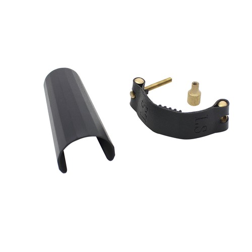 Leather Ligature Fastener + Plastic Cap for Tenor Sax Bakelite Mouthpiece B0Z6 - Picture 8 of 12