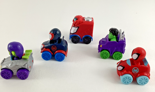 Disney Jr Spidey Amazing Friends Marvel Amazing Minis Morales Hulk Goblin Racers - Picture 3 of 6