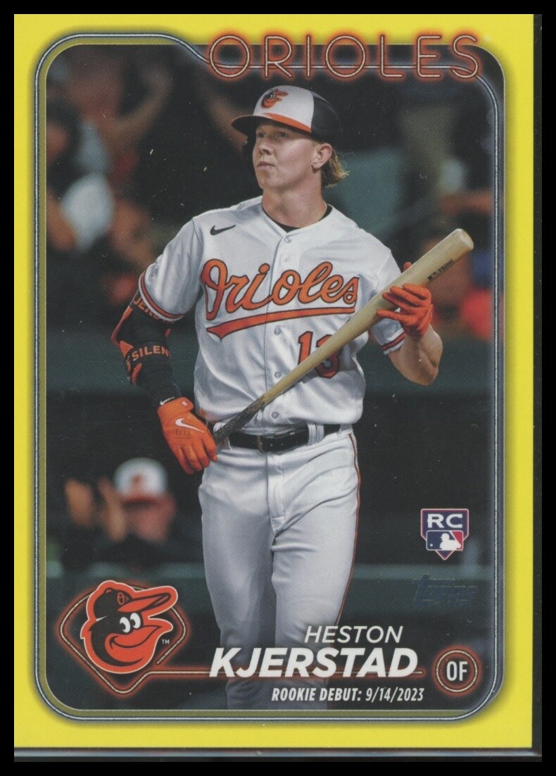 2024 Topps Update #US86 Heston Kjerstad (RC) Yellow Orioles