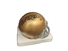 Robert Rocky Bleier Signed (Full Signature) Notre Dame Irish Mini Helmet JSA