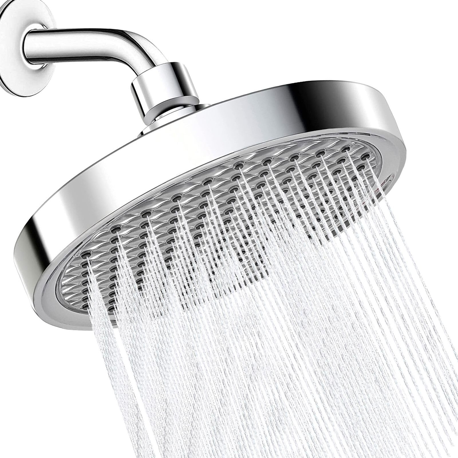 Shower Head High Pressure Rain, Luxury Showerhead with Chrome Plated Finish, ...-image
