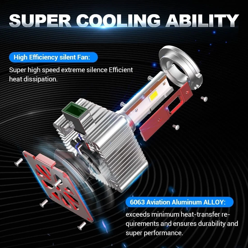 Set D3S LED Plug And Play Canbus 6500K +300% Light 9000LM MTEC - Image 4 of 4