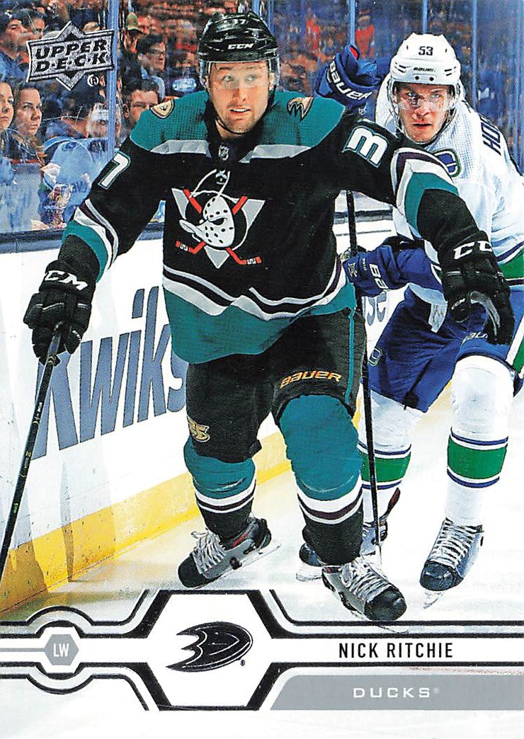 2019 Upper Deck #176 Nick Ritchie Anaheim Ducks