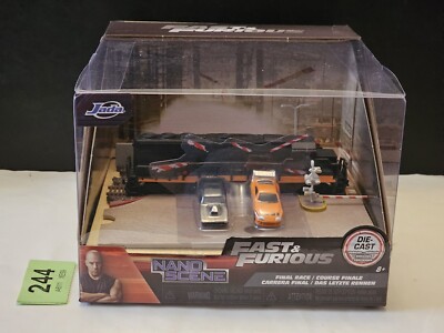 Jada Fast & Furious Nano Scene Final Race Train Crossing Die Cast Car Diorama
