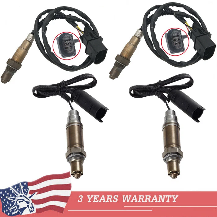 Sensor de oxígeno 4 piezas para BMW 745I 745LI 4,4 L V8 2002 2003 2004 2005 aguas arriba+aguas abajo Foto 2 de 4