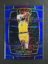 LEBRON JAMES 2021-22 SELECT BLUE SHIMMER PRIZM #100 LOS ANGELES LA LAKERS