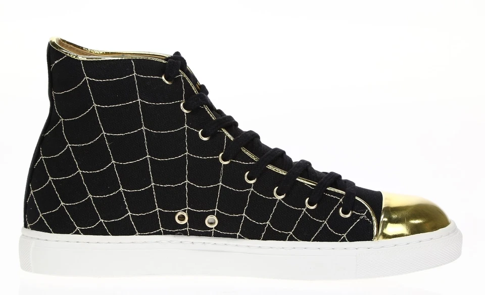 Zapatillas altas metálicas de lona negras Charlotte Olympia Web para mujer talla 36,5 M Foto 3 de 4