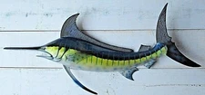 Marlin Hand Painted 28" Replica Wall Mount Sculpture Game Fishing Salt Water 