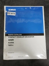 Kobelco 35SR Acera Tier 4 Compact Crawler Excavator Factory Parts Catalog