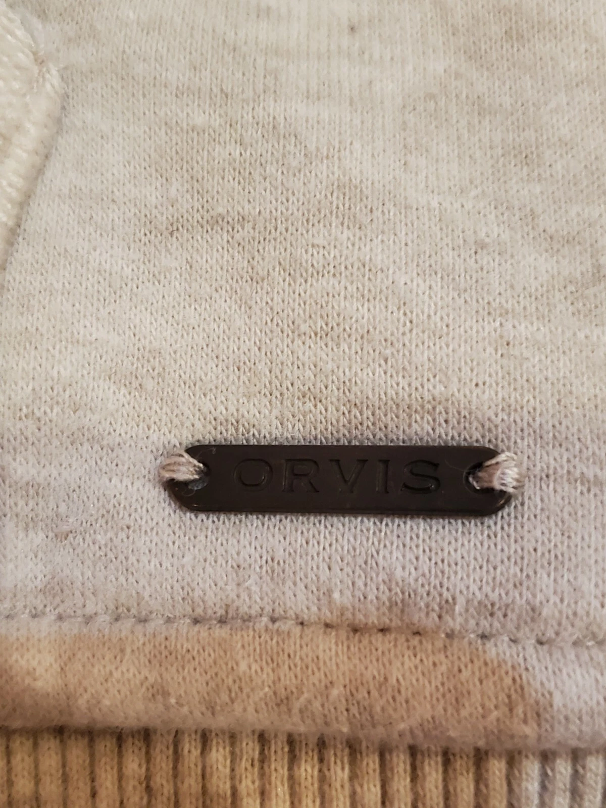 OFF WHITE Felpa con cappuccio da donna Orvis crema sherpa foderata cerniera intera taglia media