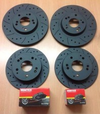 Honda Civic 1.8i VTEC 06-12 Front Rear Brake Discs Black Edition & Pads