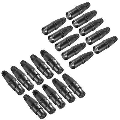 Neewer 40091424 XLR Mic Snake Plug Connector - 10 Male And 10 