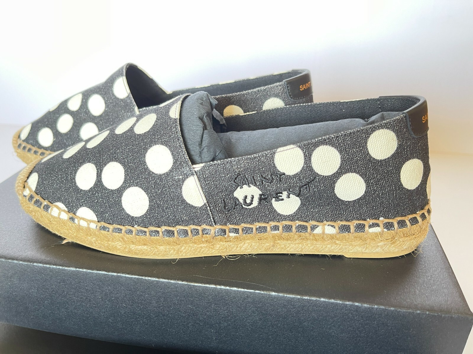 Ballerine espadrillas SAINT LAURENT YSL logo stampa leopardata Eur 37 5 US 7 5