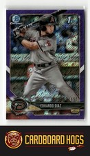 2018 Bowman Chrome #BCP225 Eduardo Diaz Diamondbacks Purple Shimmer Ref 263/655