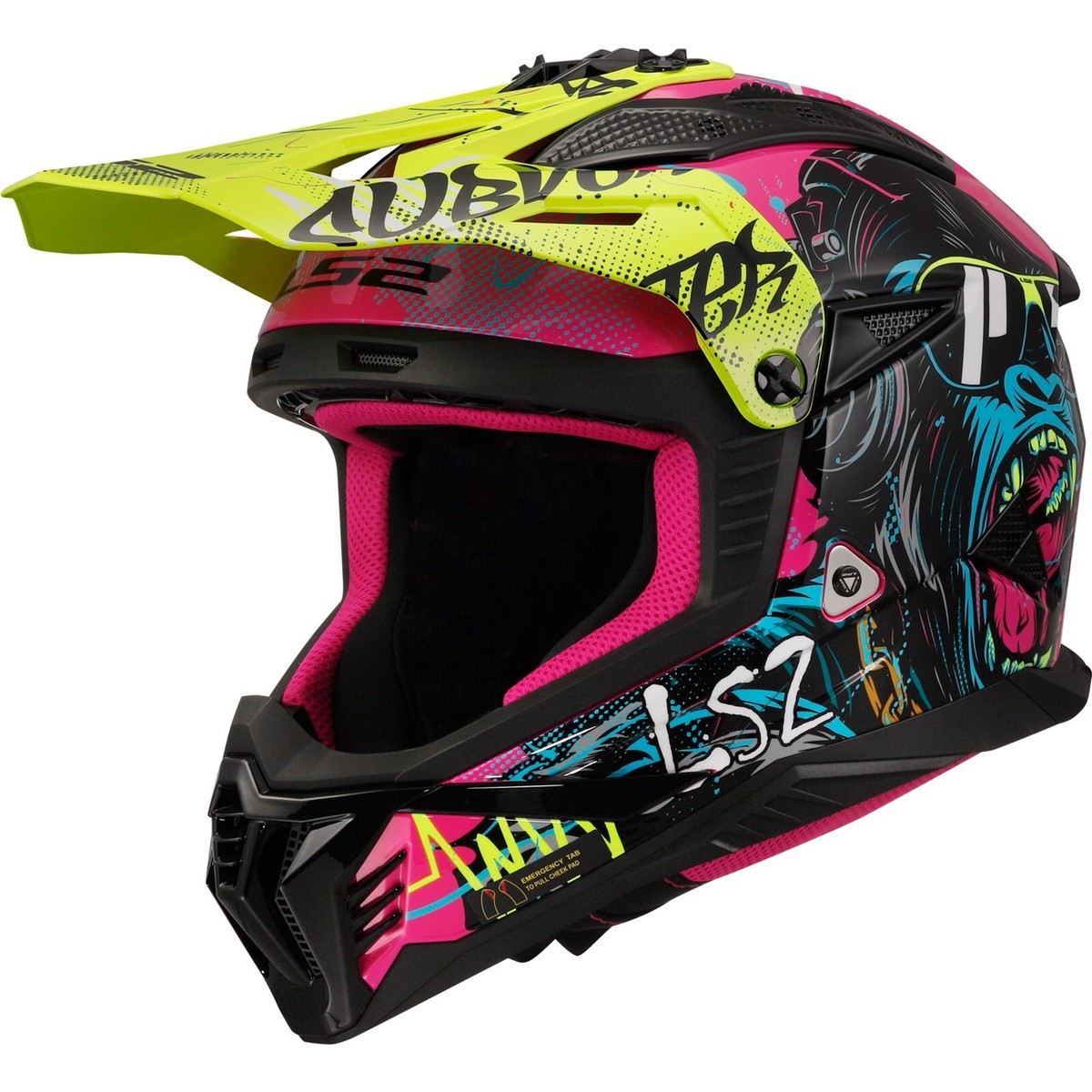 LS2 MX708 Fast II Gorilla MX Crosshelm Enduro Offroad Helmet L