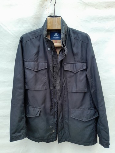Burberry Jacke Herren Medium Schwarz Militär Wattiert Nova Check Futter Made Spain - Bild 22 von 22