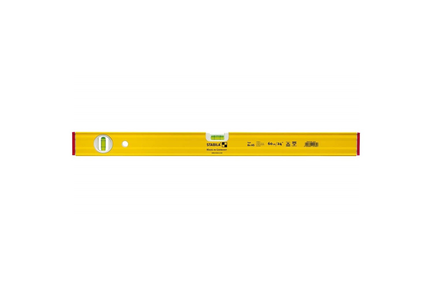 LIVELLA LIVELLO PER MURATORE STABILA CM. 40 ALLUMINIO 2 BOLLE MODELLO 80 AS