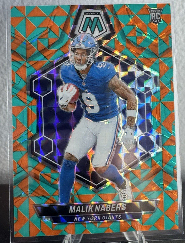 2024 Panini Mosaic Malik Nabers Tessellation Prizm /15 NY Giants RC #306