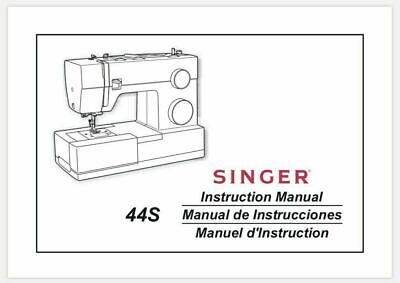 CD/DOWNLOAD Singer 44S Sewing Machine Embroidery Serger Owners Manual