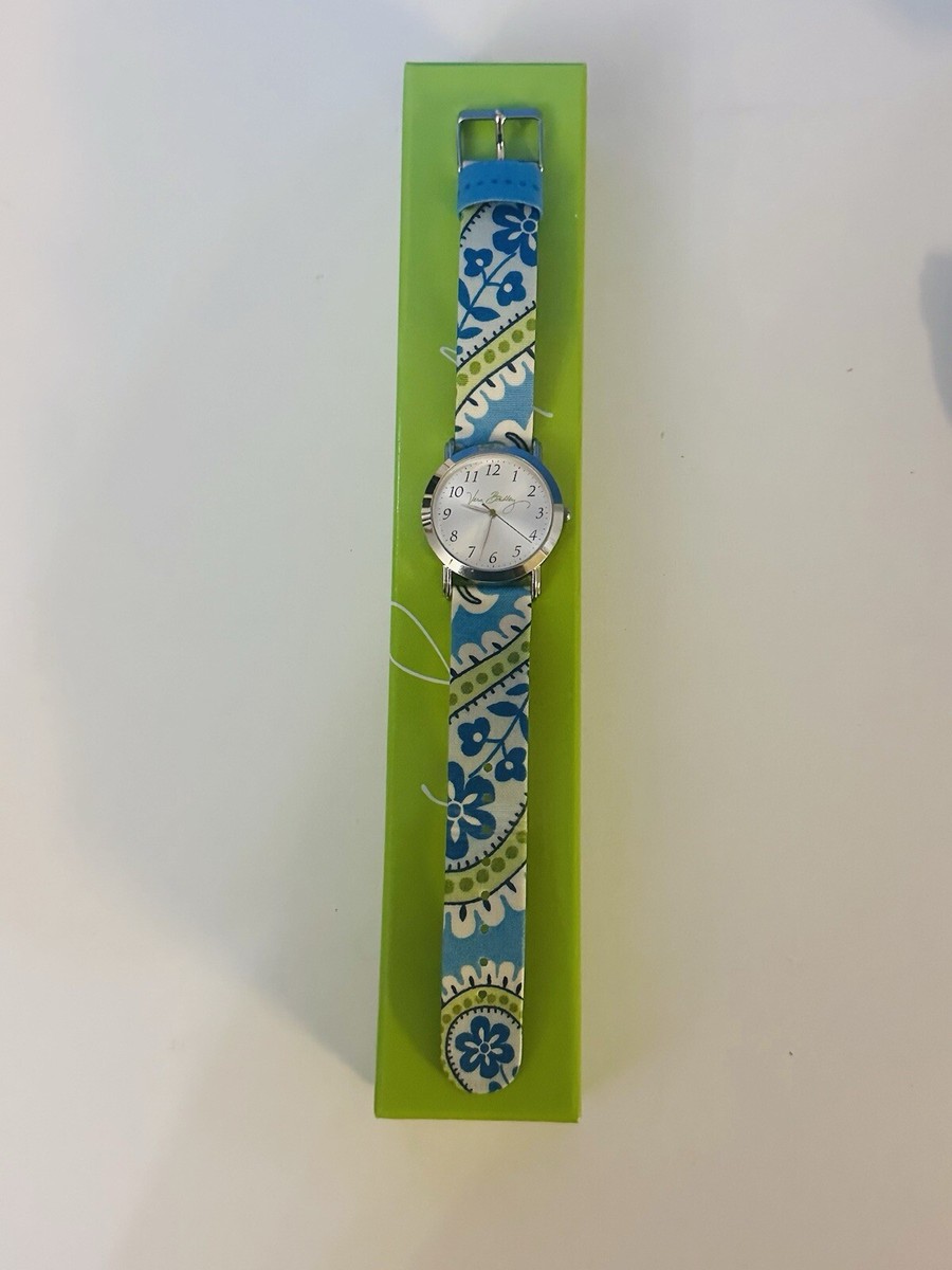 Vera Bradley Floral Watch in Blue and Yellow, New Battery - Works Great! Vera Bradley Wristwatches for sale | eBay main image 2