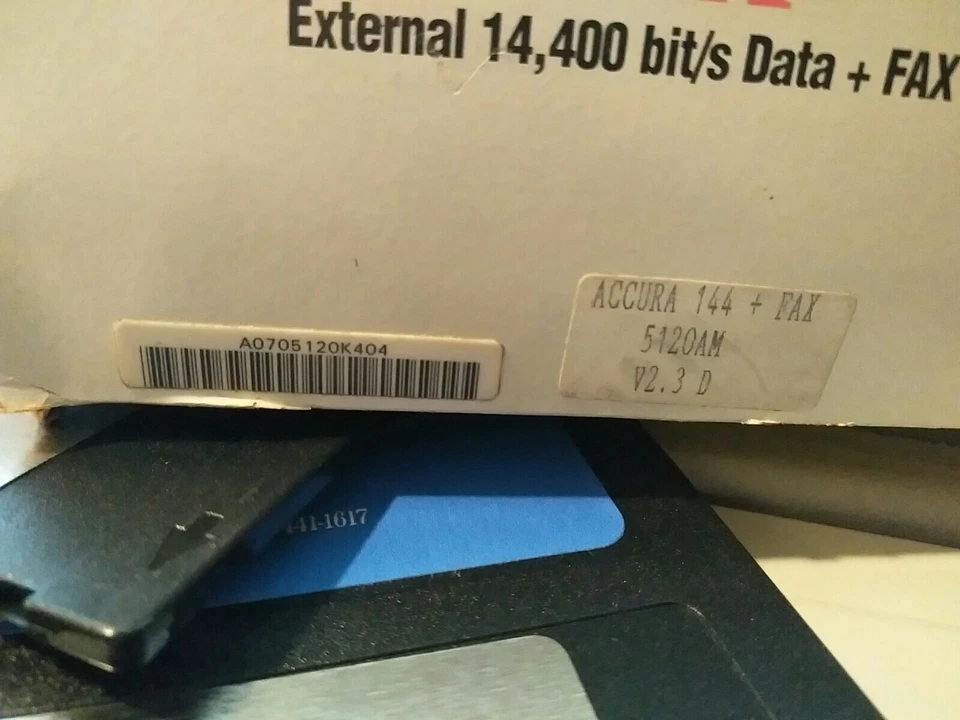 HAYES 5150AM ACCURA 14400 + FAX144 EXTERNAL MODEM. New, orig box, docs software - Image 4 of 4