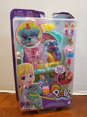 Polly Pocket Doggy Birthday Dash Compact Complete w/ Mini Figs