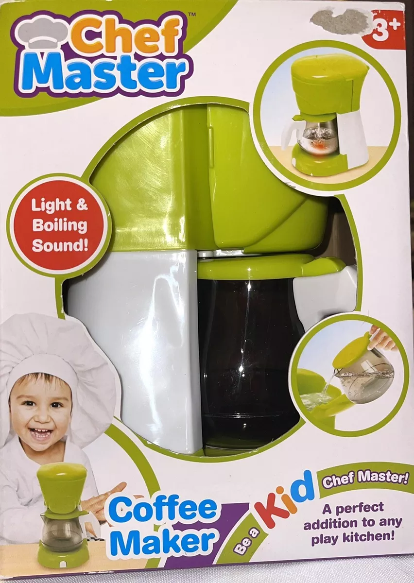 Kid Chef Master- Battery operated Coffee Maker Light & Boiling Sound Age 3+