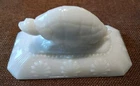 Vintage Flaccus Turtle LID ONLY For Rectangular Milk Glass Covered  Dish