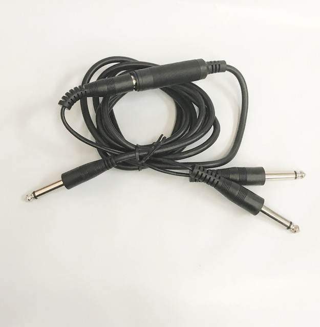25ft 6.35mm MONO Jack Y Splitter Cable Lead 1 to 2 x Plug Guitar Amp 6