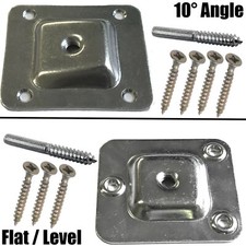 TABLE CHAIR SOFA LEG MOUNTING PLATE FLAT LEVEL 10° ANGLE WOOD METAL DOWEL SCREW