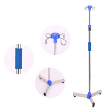 Infusionsst&auml;nder Medical mit 4 Haken h&ouml;henverstellbarer IV-Tropfst&auml;nder DE