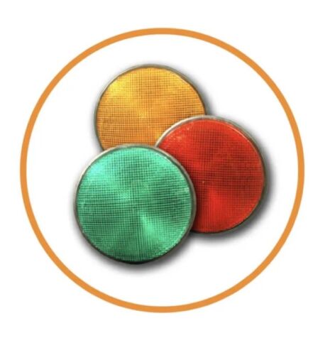 NEW Qty Of (4) 12”Dialight GE YELLOW LED Traffic Light Signal Lens 120v 433-3230 - Picture 3 of 5