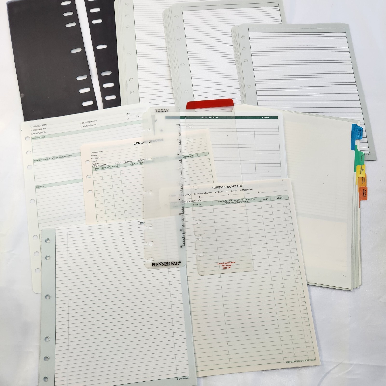 Franklin Covey Monarch Planner Refill Pages Paper End Board Lined Blank