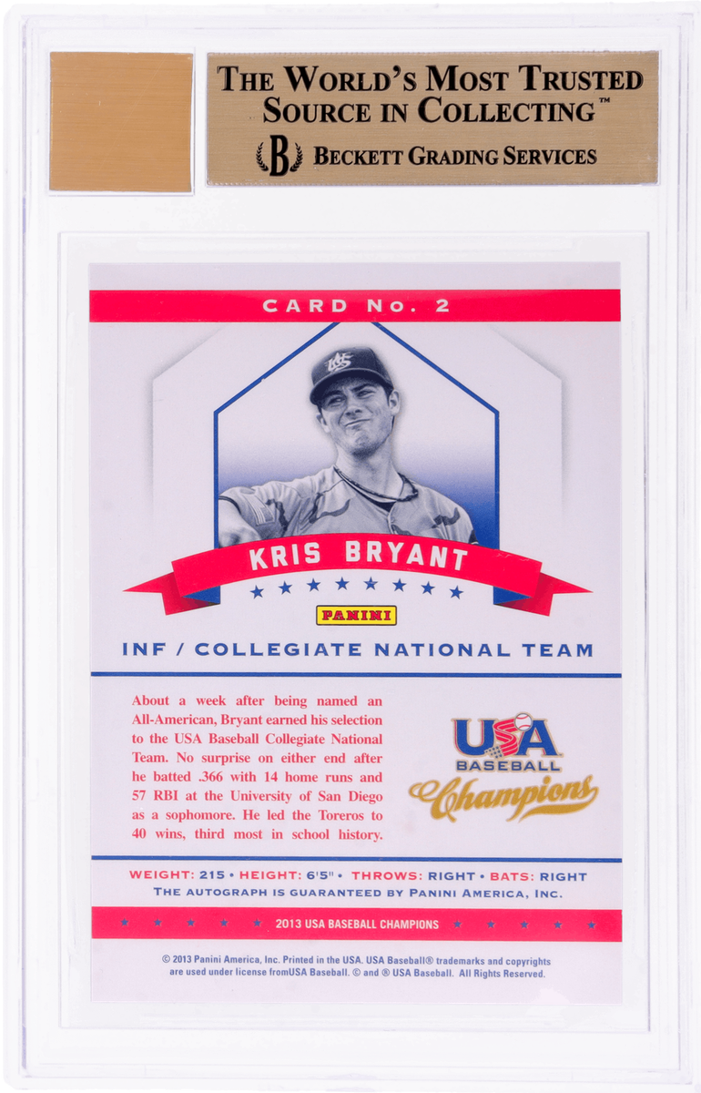 その他 2013 Panini EEE Kris Bryant auto 2013 PANINI USA BASEBALL CHAMPIONS CERTIFIED KRIS BRYANT