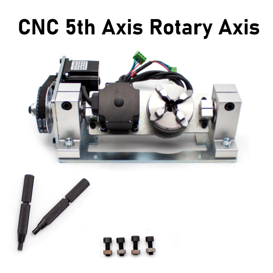 Engraving Machine Rotary Axis CNC 5th Axis Rotary Axis With Chuck Table New - Image 3 of 4